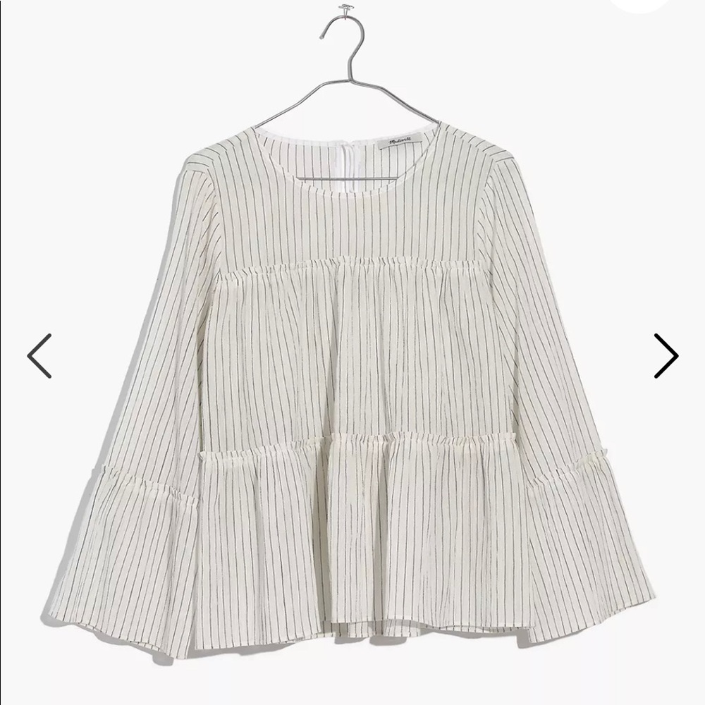 Madewell Tiered Top in Haysboro Stripe